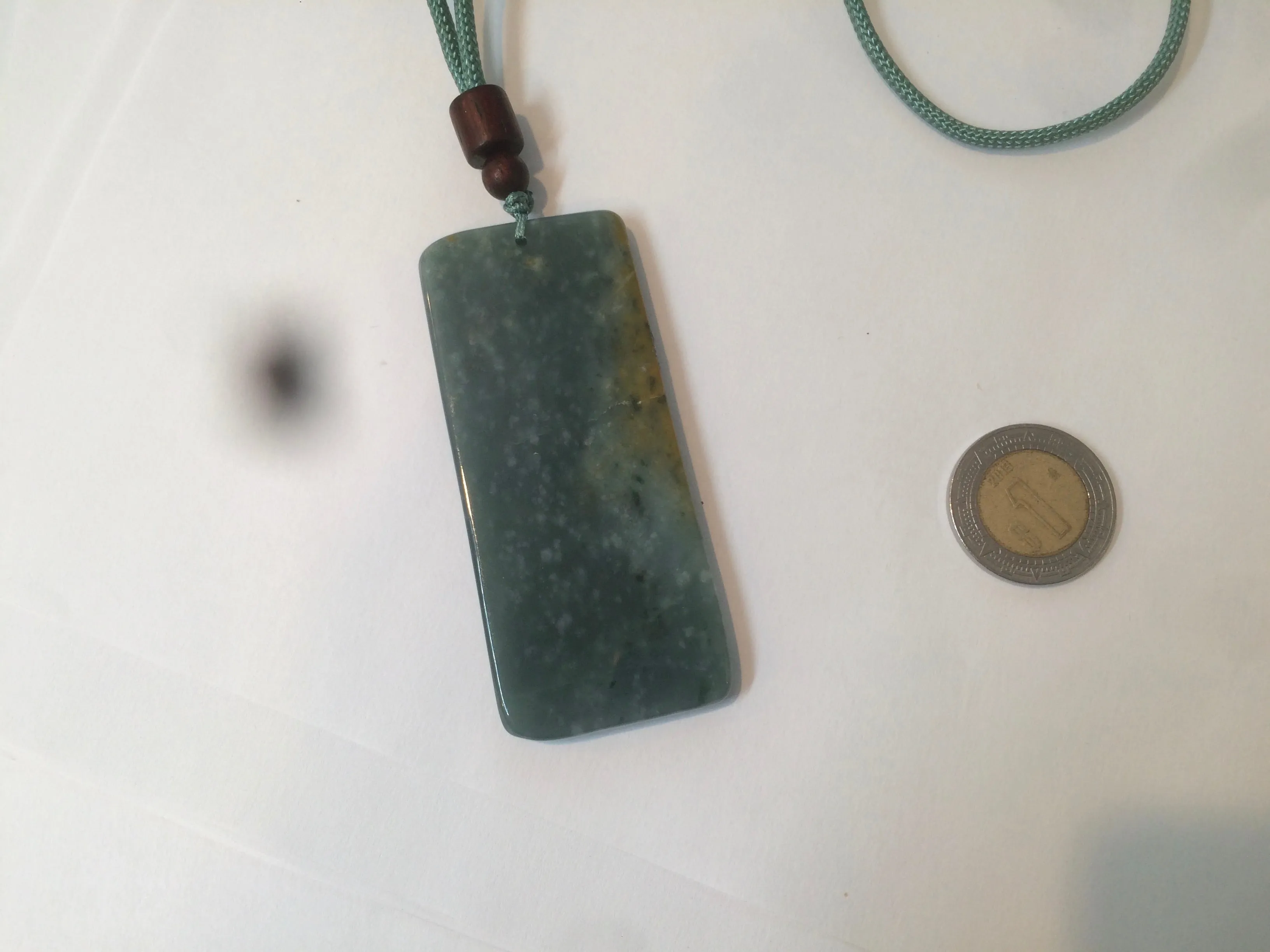 100% natural green/blue/gray/yellow Guatemala jadeite jade Zen(悟道) pendant AQ51