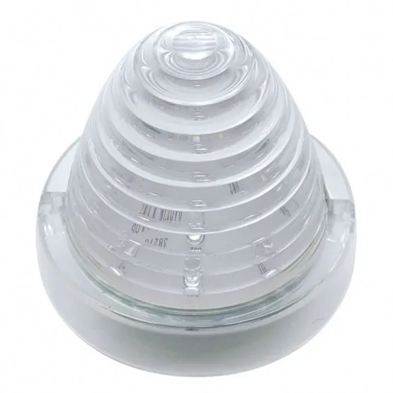13 LED Beehive Truck-Lite Style Cab Light - Amber LED/Clear Lens