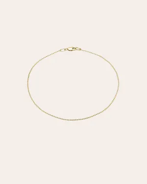 14k Gold Ball Chain Anklet