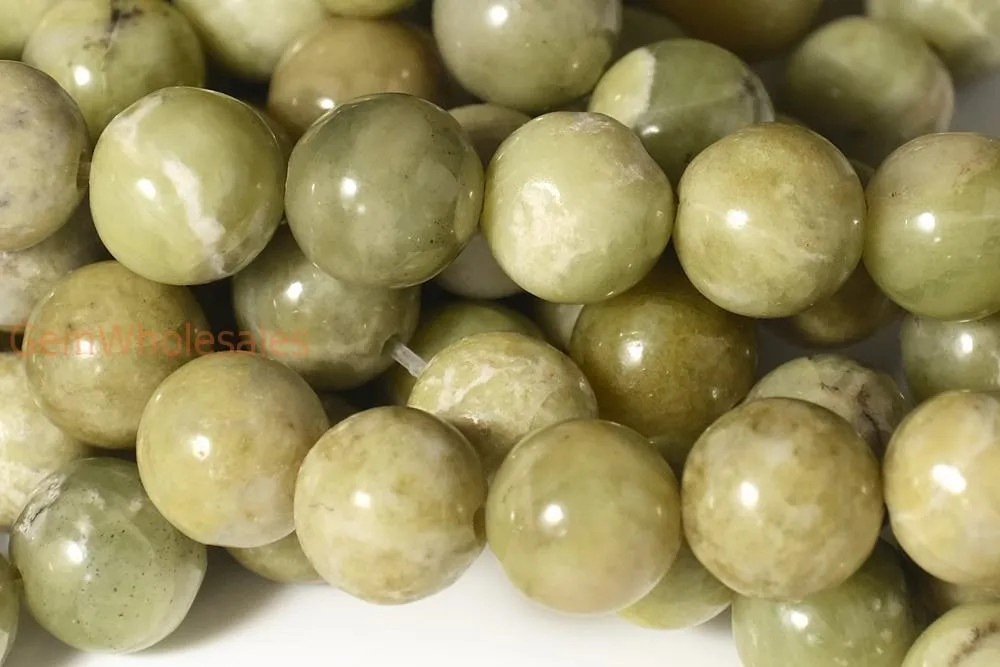 15.5" 8mm/10mm Natural Peridot round beads, ollive green gemstone