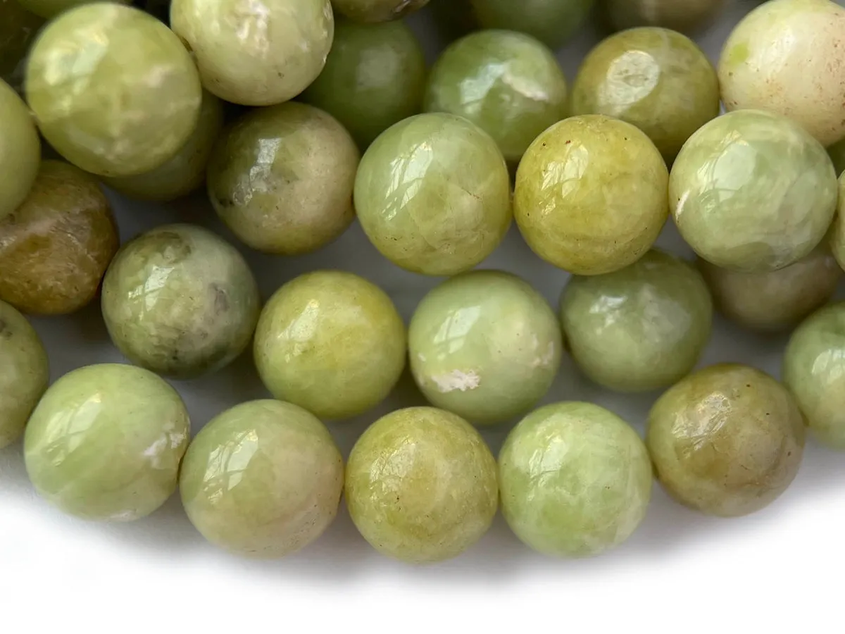 15.5" 8mm/10mm Natural Peridot round beads, ollive green gemstone