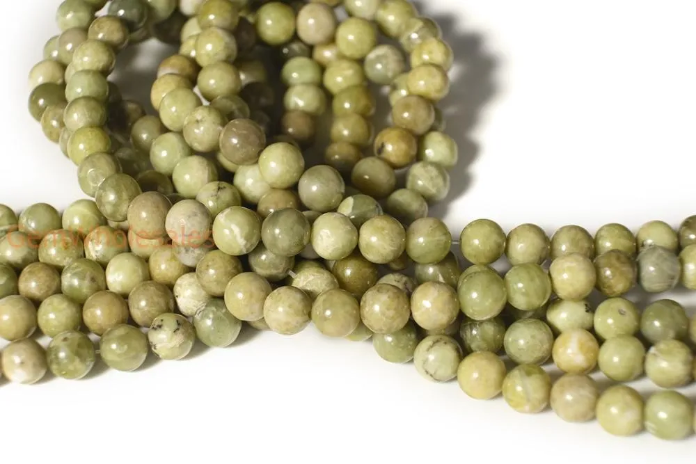 15.5" 8mm/10mm Natural Peridot round beads, ollive green gemstone