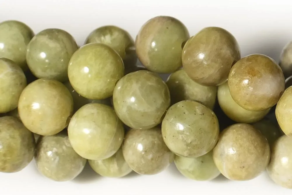 15.5" 8mm/10mm Natural Peridot round beads, ollive green gemstone