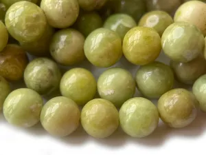 15.5" 8mm/10mm Natural Peridot round beads, ollive green gemstone