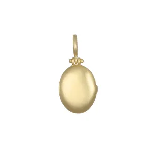 18 Karat Gold Small Oval Locket