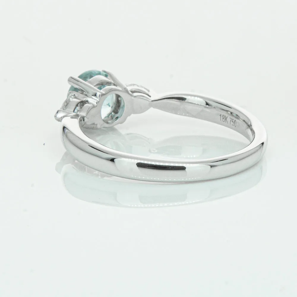 18ct White Gold .86ct Aquamarine & Diamond Ayla Ring