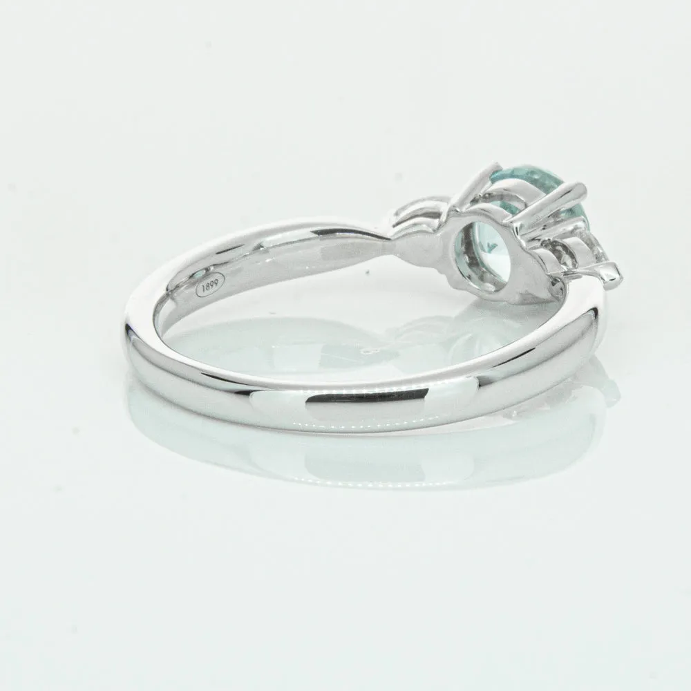 18ct White Gold .86ct Aquamarine & Diamond Ayla Ring
