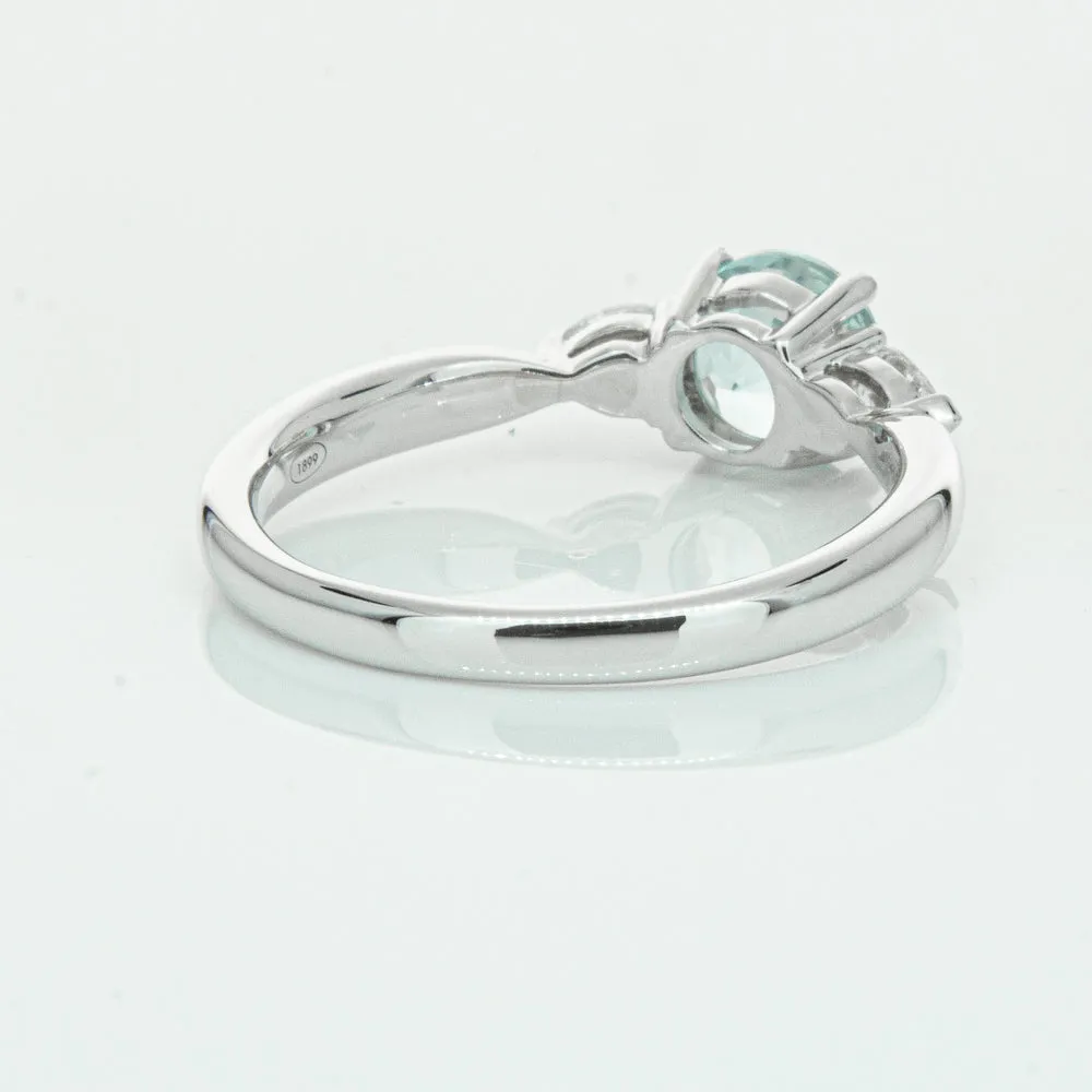 18ct White Gold .86ct Aquamarine & Diamond Ayla Ring
