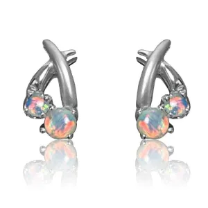 18kt White Gold Opal earrings