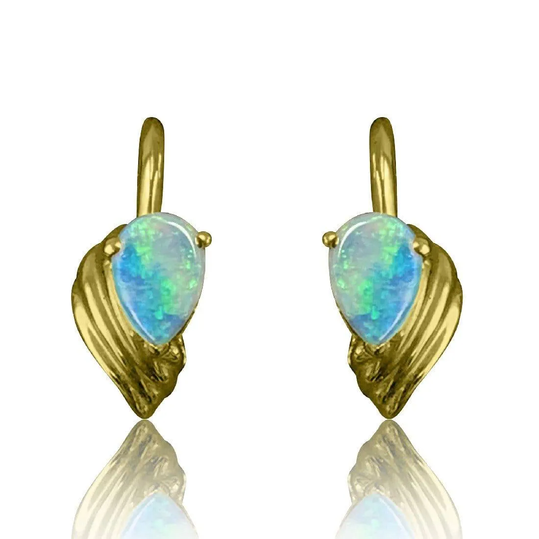 18kt Yellow Gold Opal earrings
