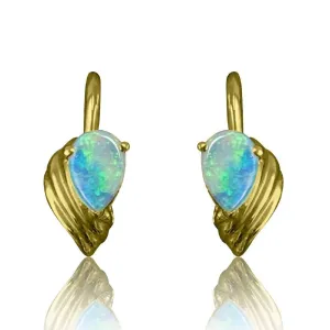 18kt Yellow Gold Opal earrings