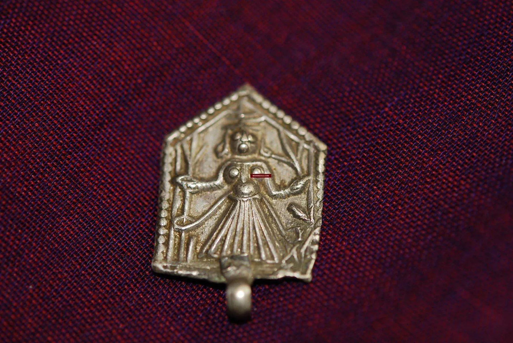 324 SOLD Old Indian Silver Locket Ornament Jewelry  with Cultural Significance