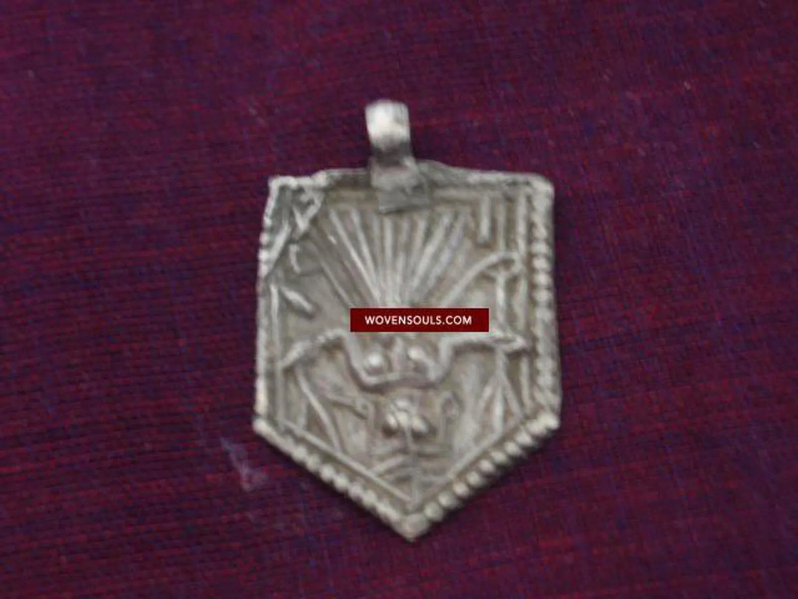 324 SOLD Old Indian Silver Locket Ornament Jewelry  with Cultural Significance
