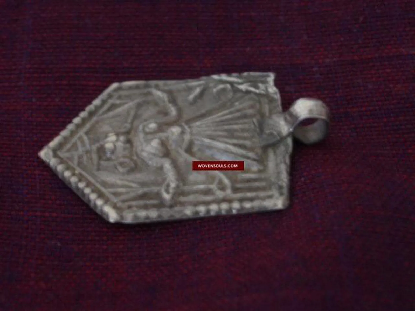 324 SOLD Old Indian Silver Locket Ornament Jewelry  with Cultural Significance