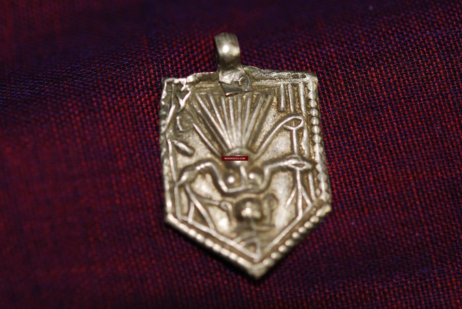 324 SOLD Old Indian Silver Locket Ornament Jewelry  with Cultural Significance