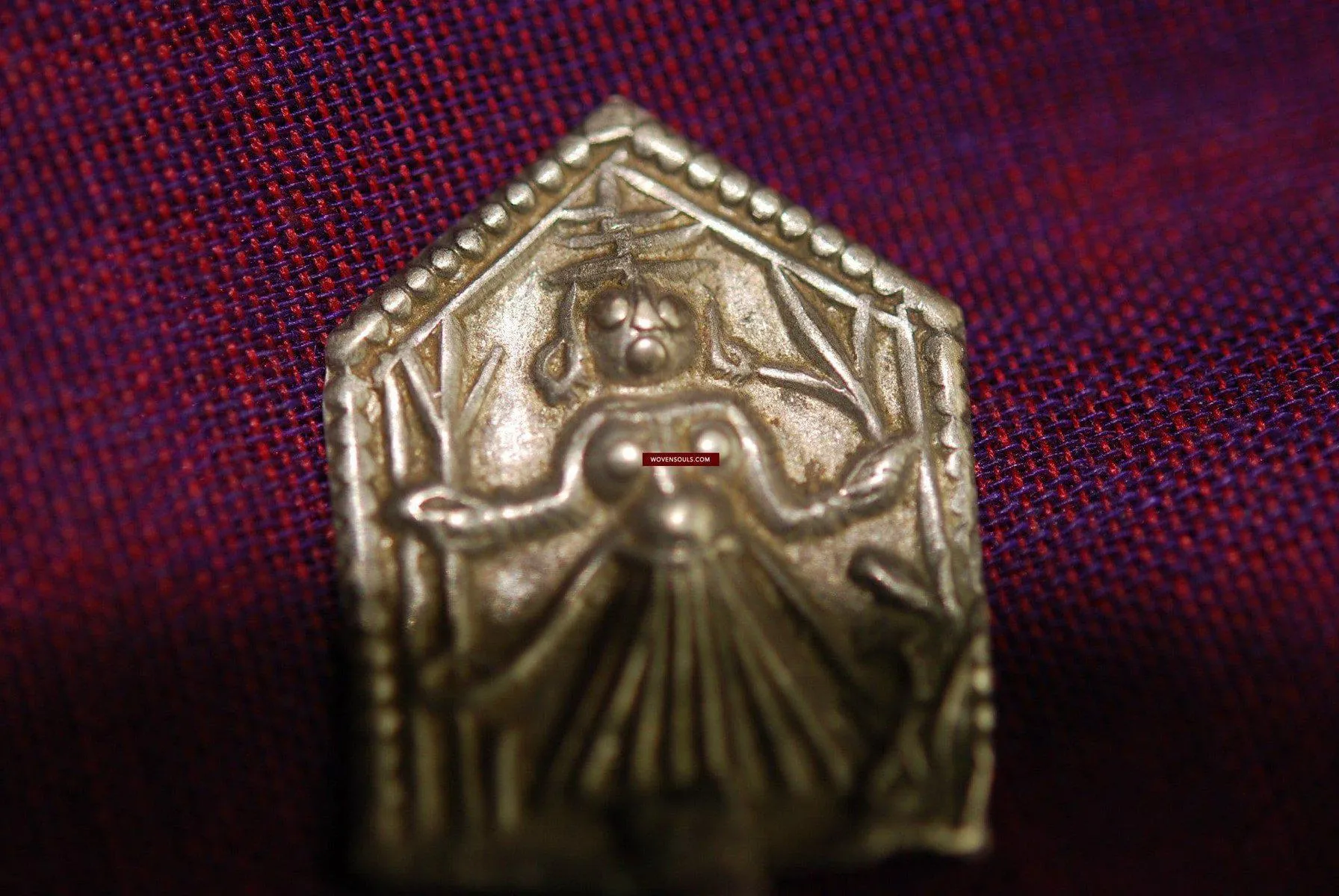 324 SOLD Old Indian Silver Locket Ornament Jewelry  with Cultural Significance