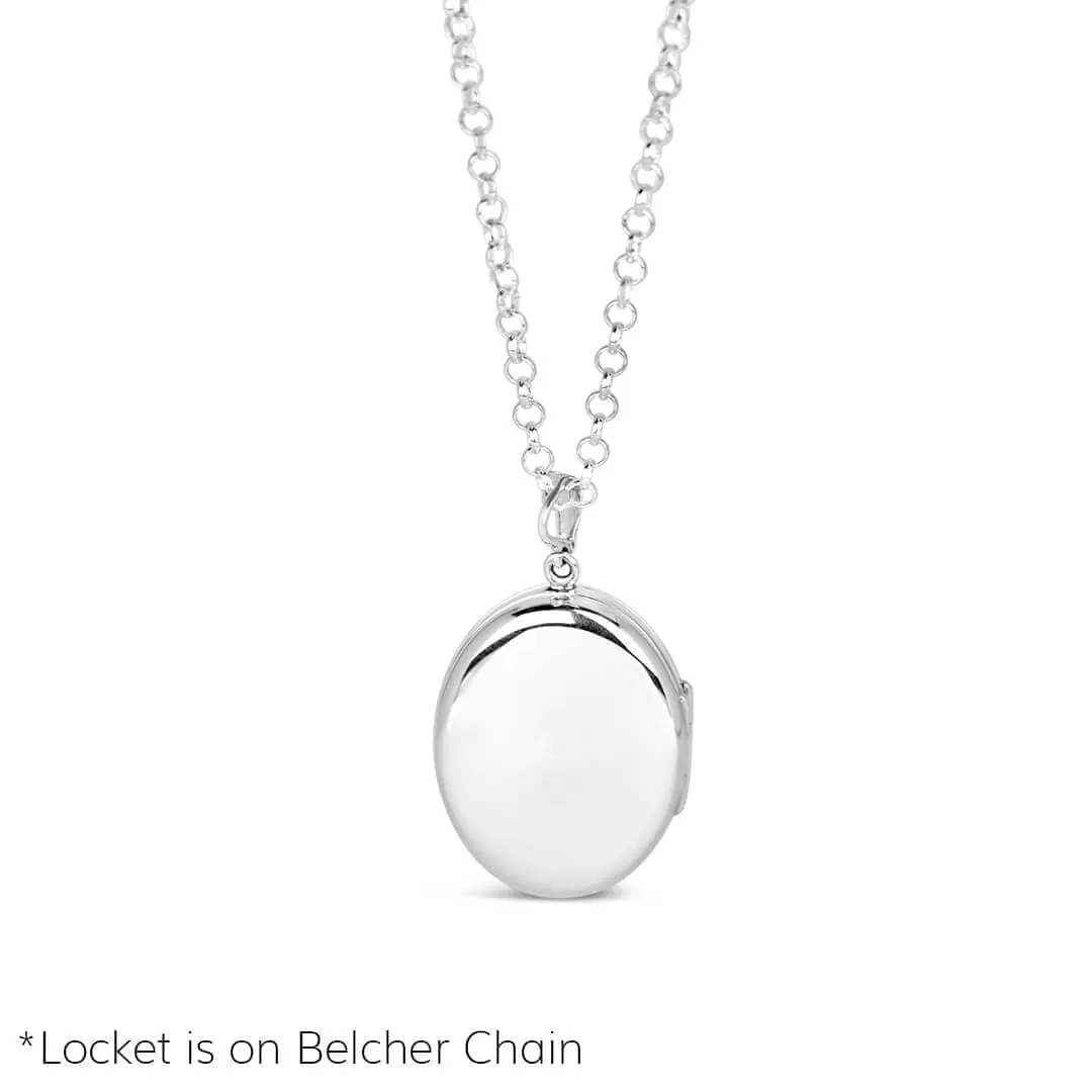 4 Photo Silver Expanding Oval Locket   Photos