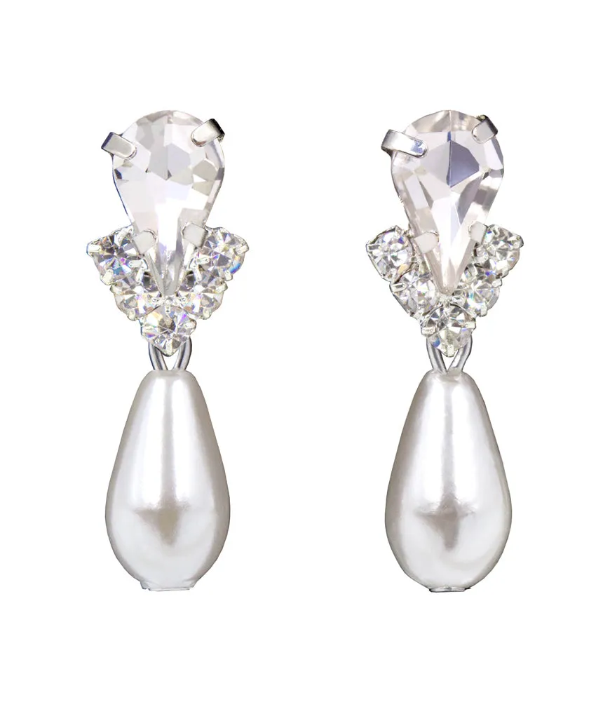 #5538 Pear and V Crystal Earring