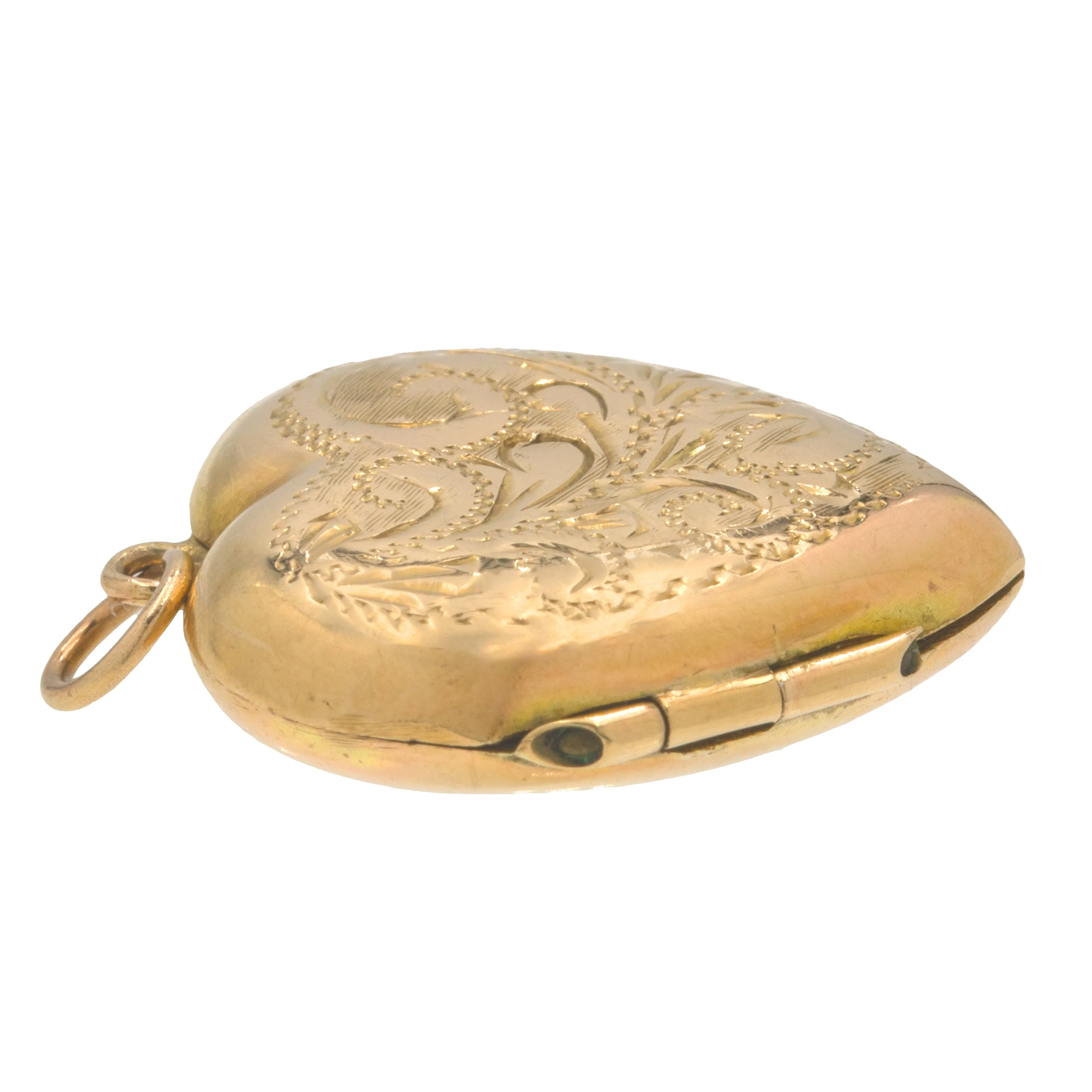 9ct Gold Engraved Heart Locket