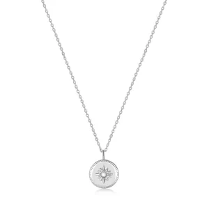 Ania Haie Silver Mother of Pearl Sun Pendant Necklace
