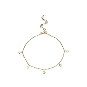 Anklet with Hammered Discs - Gold - SPAGB188