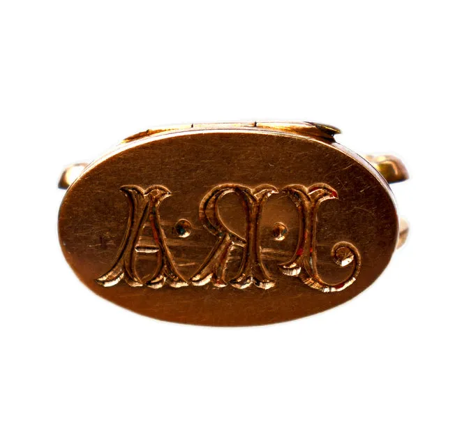 Antique 9ct Gold Fob Seal with Secret Locket