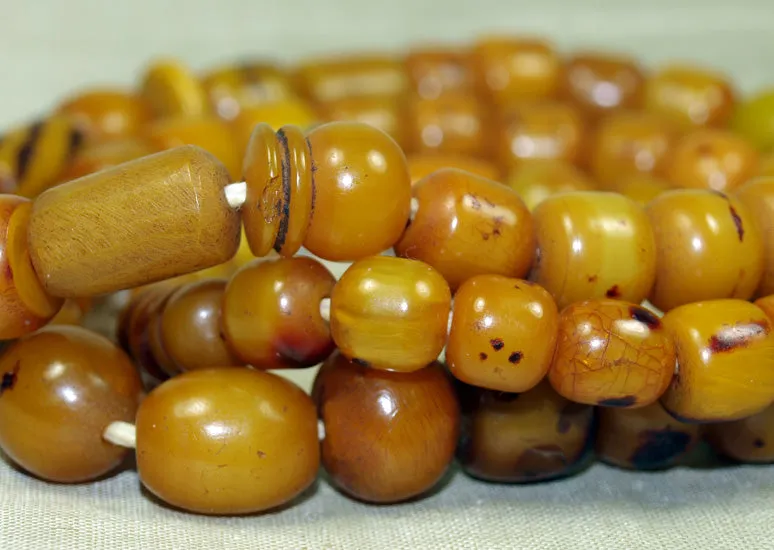 Antique Afghanistan Amber Prayer Beads