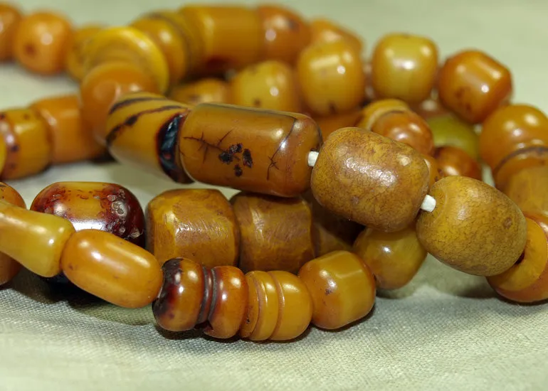 Antique Afghanistan Amber Prayer Beads