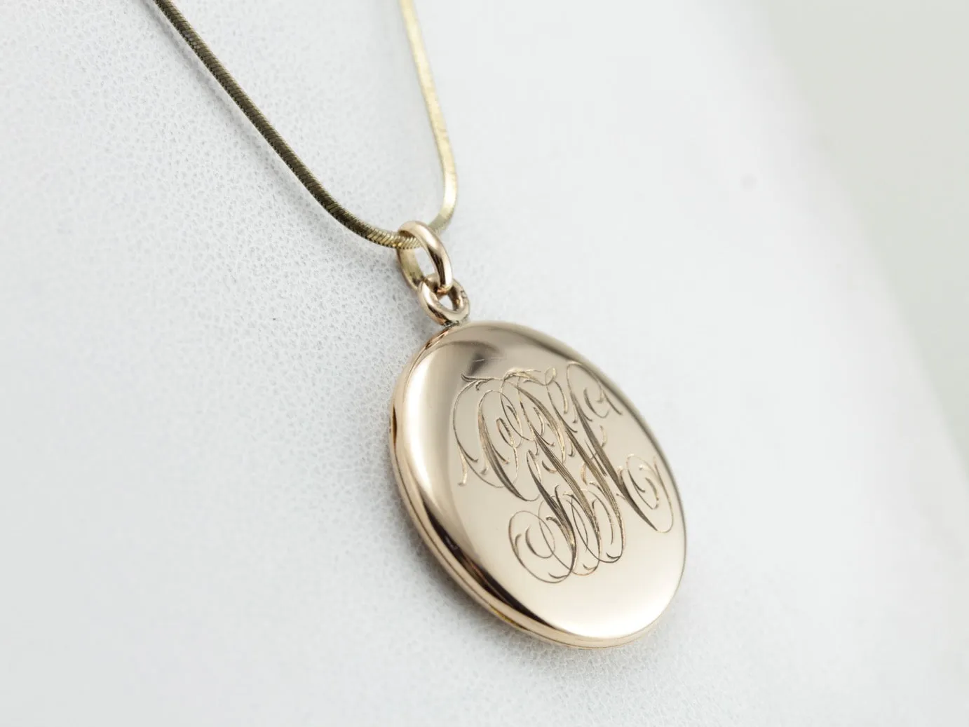 Antique Monogramed Circle Locket
