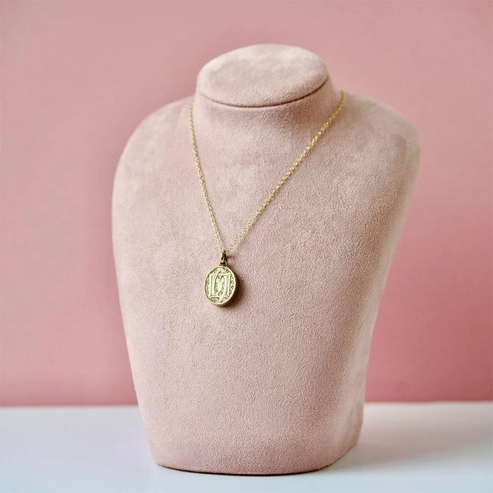 Antique Victorian 9ct Gold Locket Necklace