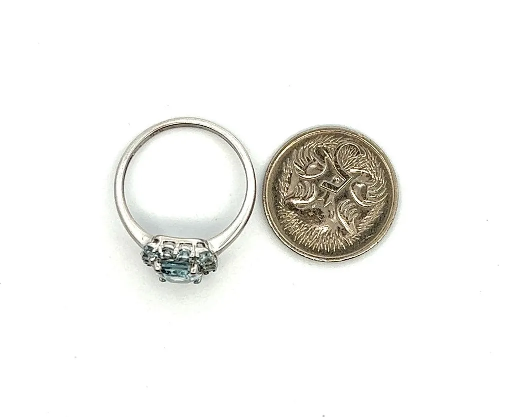 Aquamarine 9ct White Gold Ring