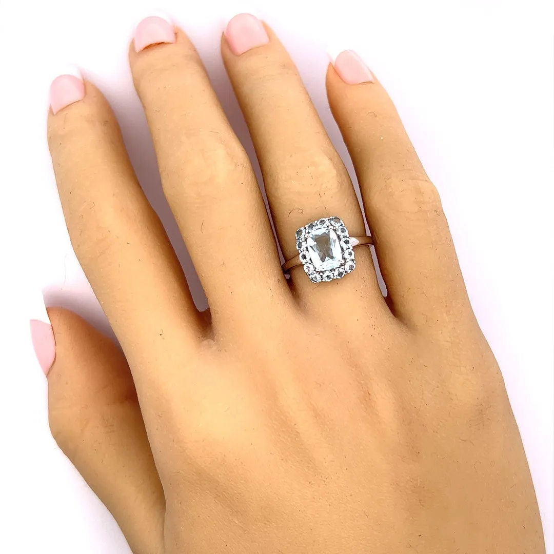 Aquamarine 9ct White Gold Ring