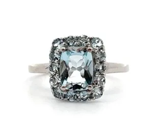 Aquamarine 9ct White Gold Ring