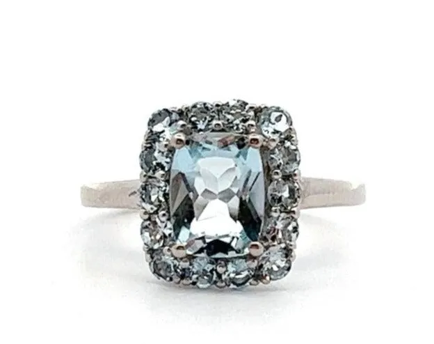 Aquamarine 9ct White Gold Ring