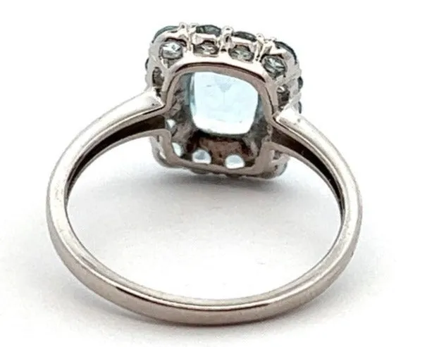 Aquamarine 9ct White Gold Ring