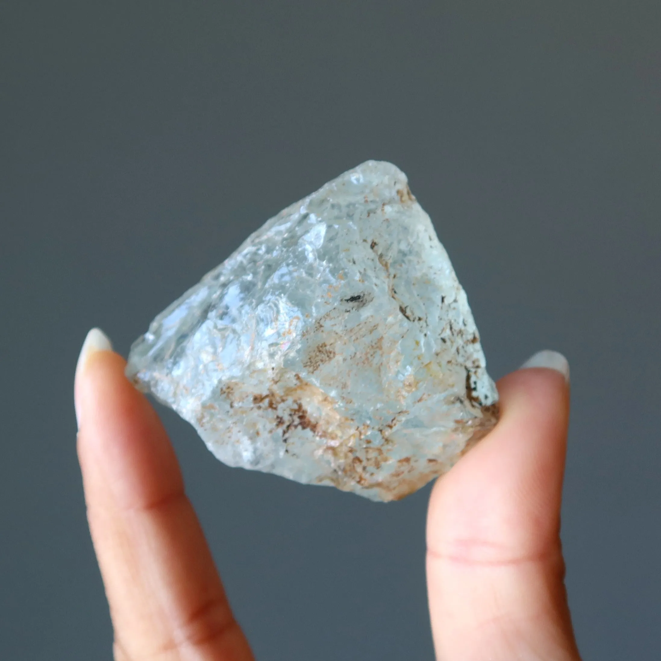Aquamarine Raw Crystal Precious Blue Gemstone