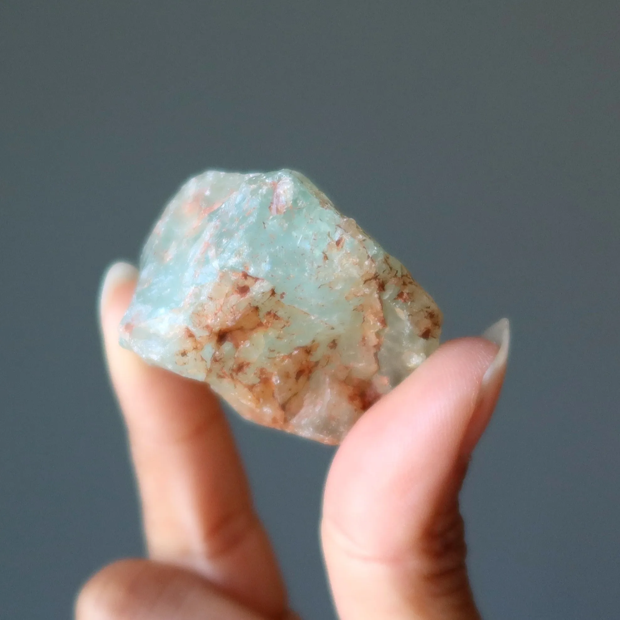 Aquamarine Raw Crystal Precious Blue Gemstone