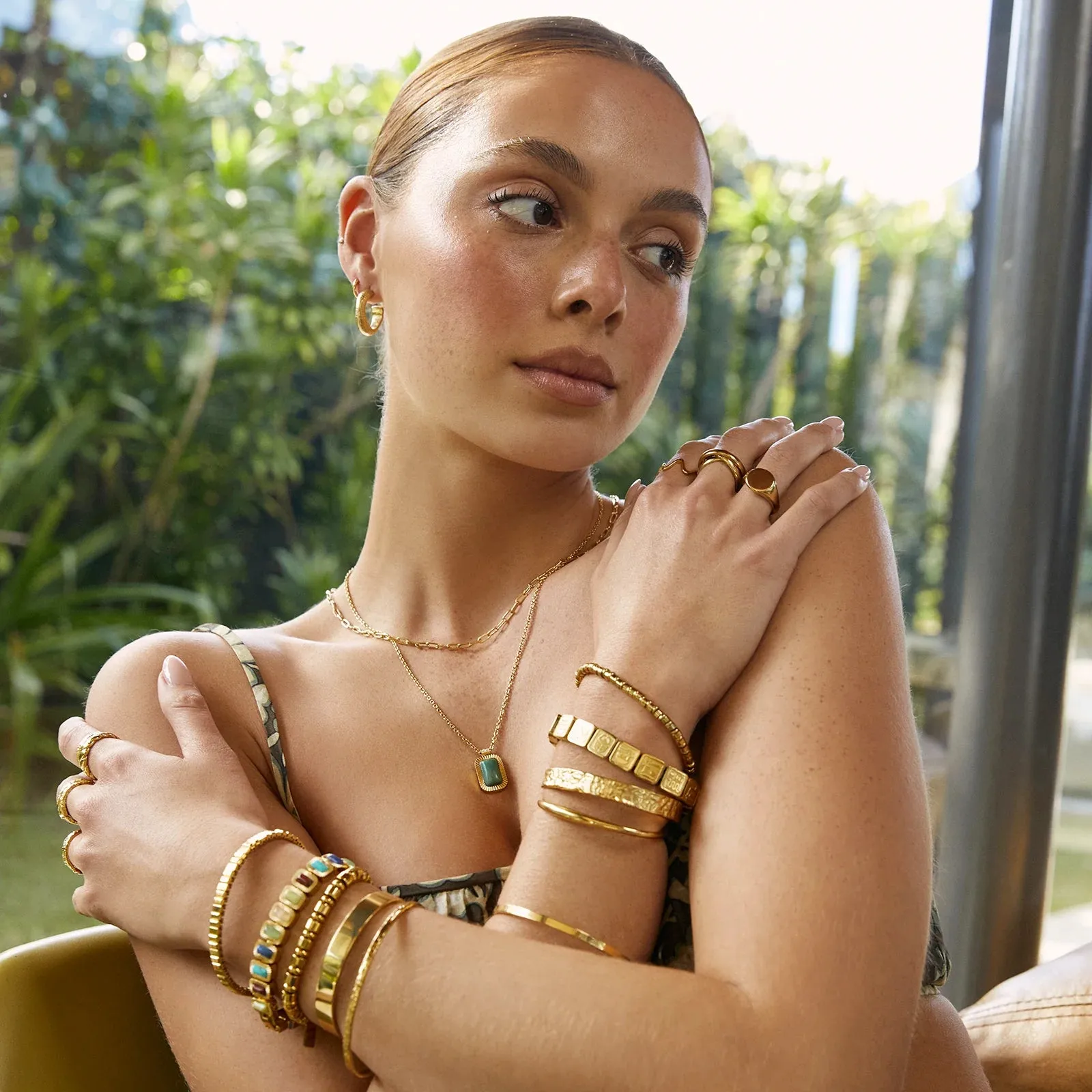 Arms of Eve Teo Gold Necklace - Jade