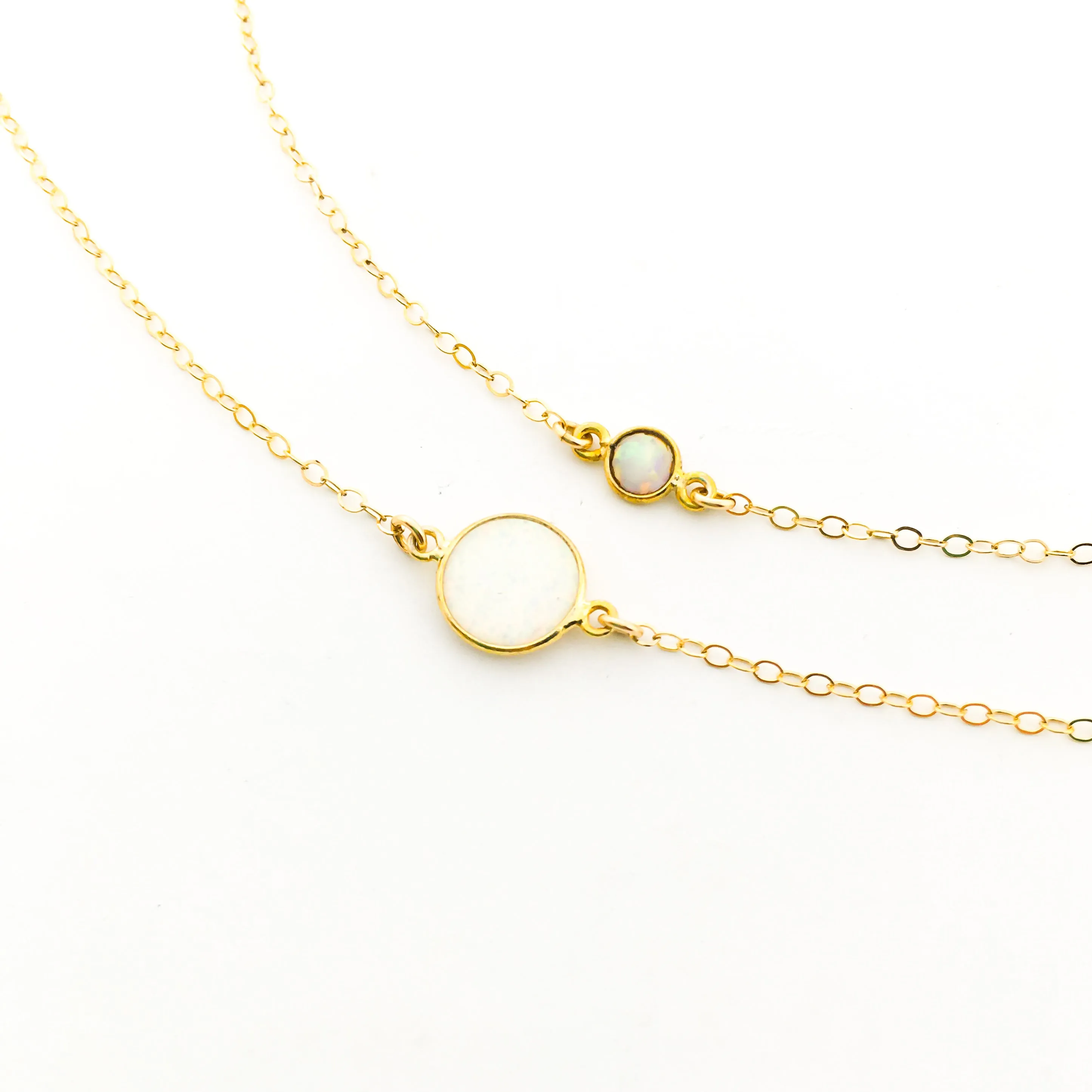 Aurora Held Opal Necklace | Gold