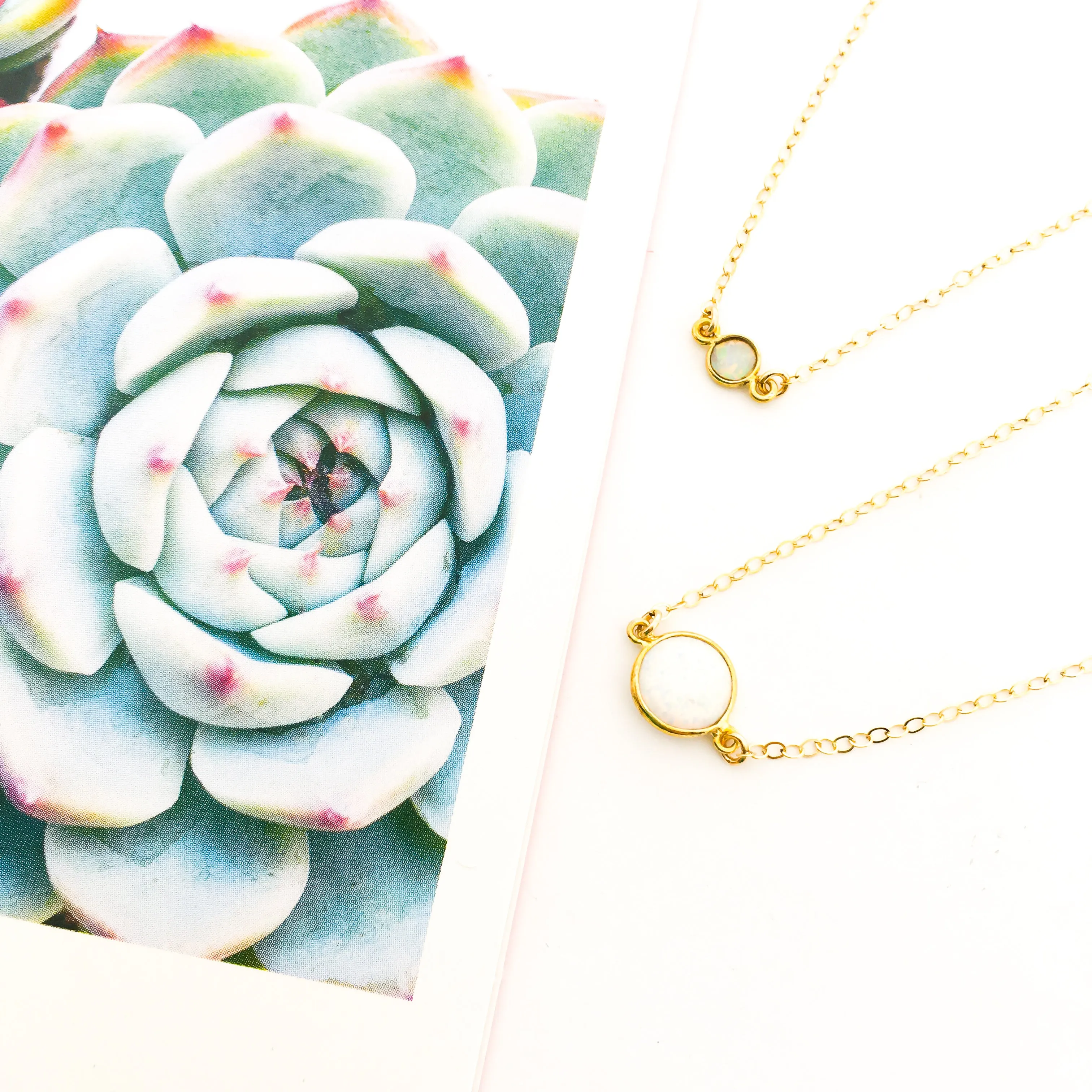 Aurora Held Opal Necklace | Gold