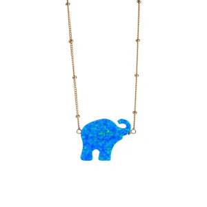 bara boheme | Ball Chain w/ Large "ELEPHANT" Opal Necklace