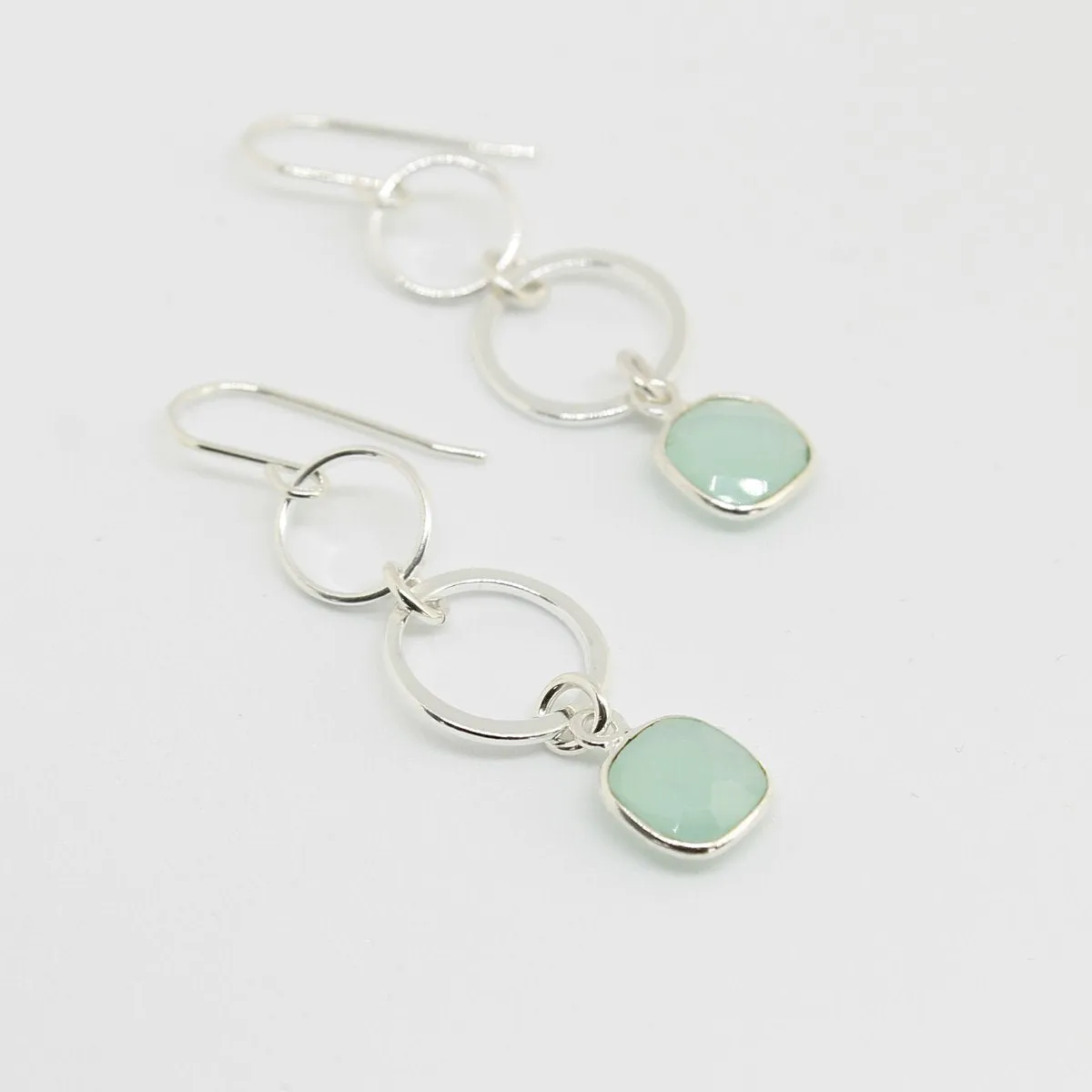 Berna Blue Chalcedony Dangle Earrings