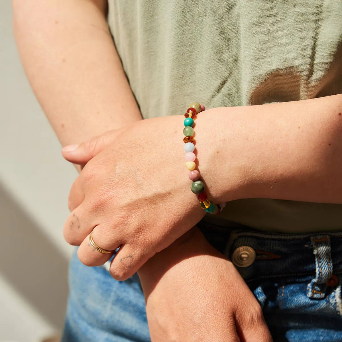 Billie Bracelet in Rainbow Gemstones (Kid and Adult) by Nirrimis