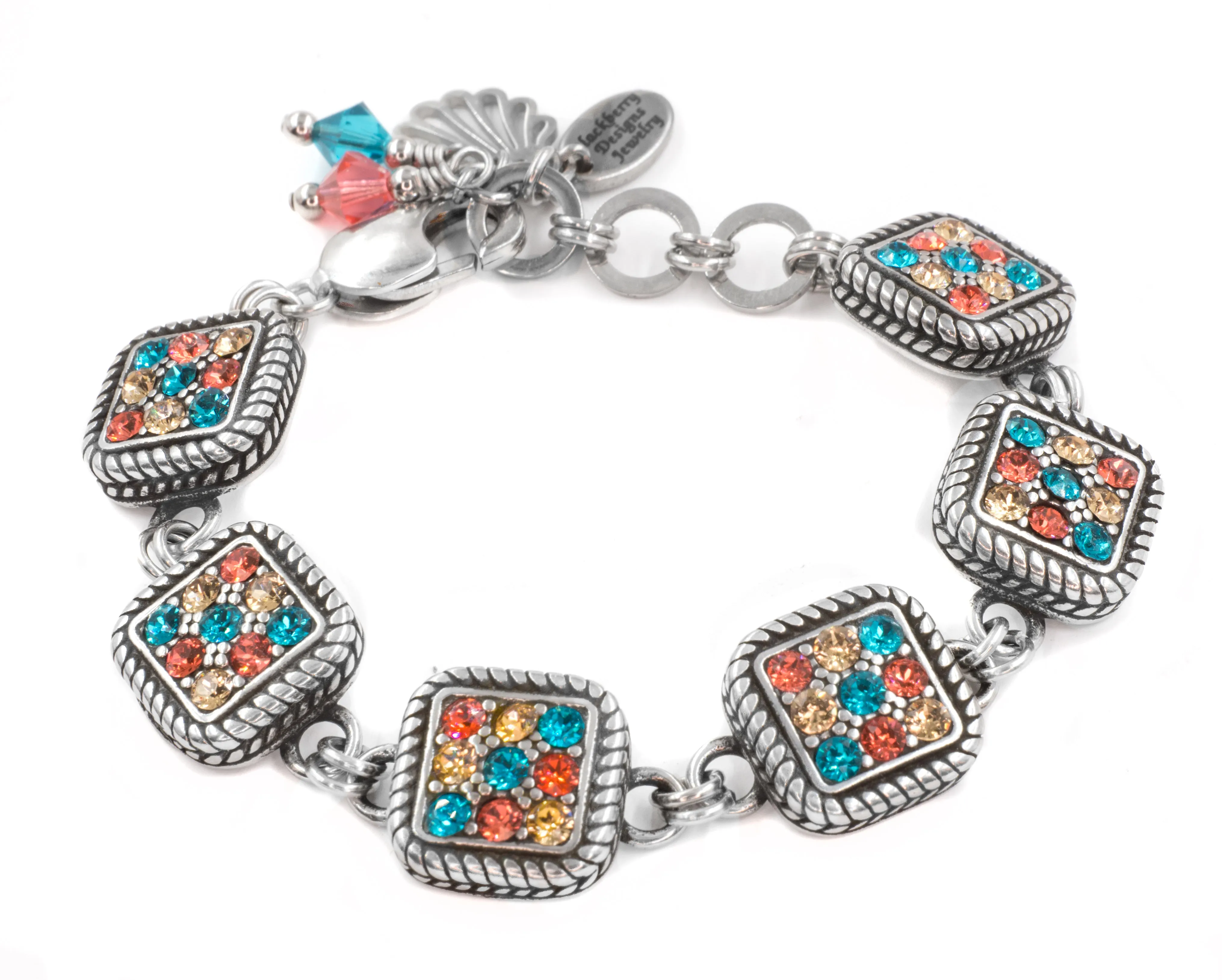 Blue Crystal Chessboard Beach Bracelet