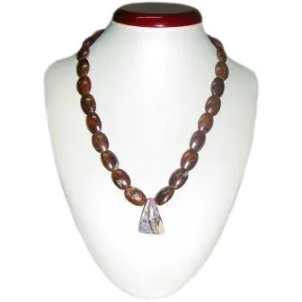 Boulder Bead Necklace with Boulder Slide Pendant