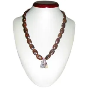 Boulder Bead Necklace with Boulder Slide Pendant
