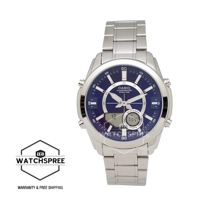 Casio AMW810D-2A Mens Standard Analog-Digital Stainless Steel Watch