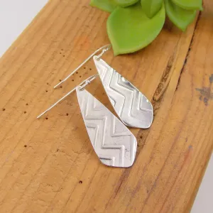 Chevron Zigzag Dangle Earrings: sterling silver