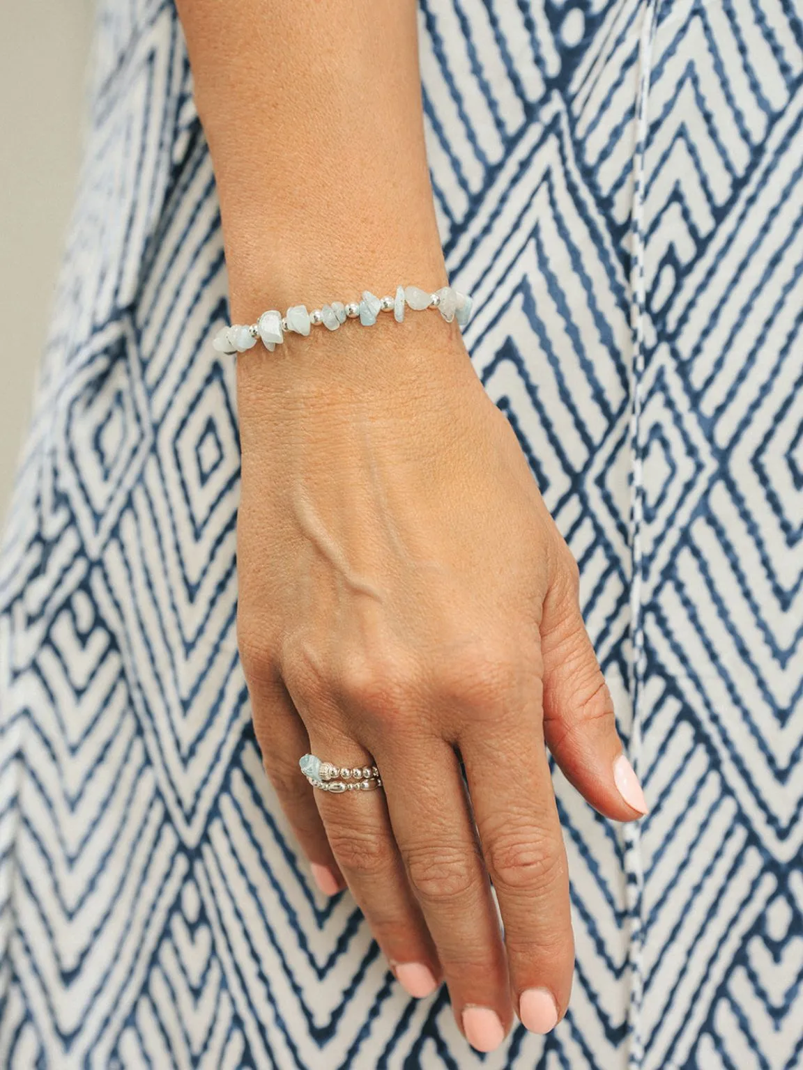 Cici Aqua Marine Chip Bracelet