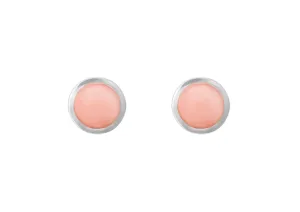 Circus earrings in Sterling silver with Rose Opal